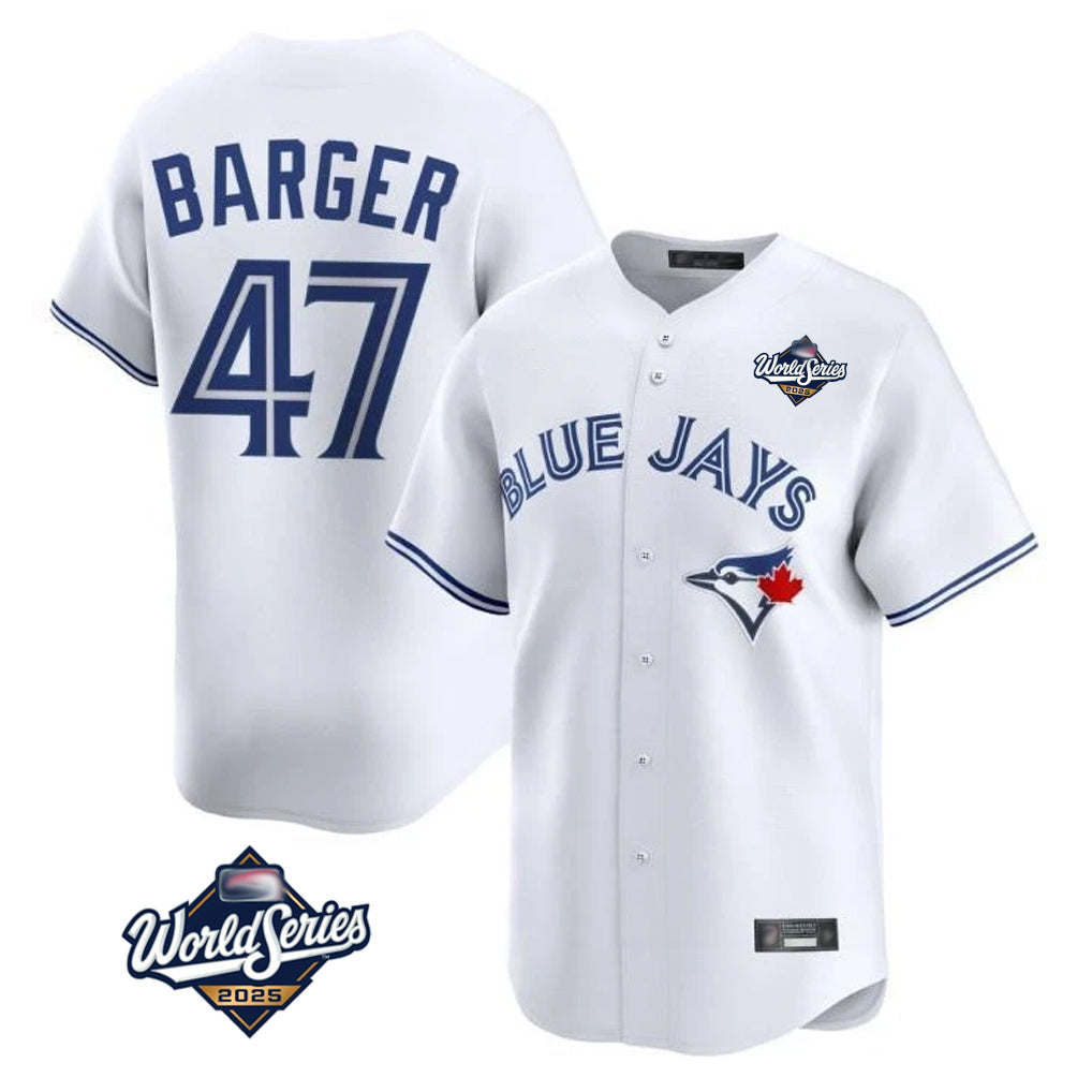 CAdoa T.Blue Jays #47 Addison Barger Player White 2025 World Series Limited Stitched Jerseys