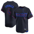 CAdoa T.Blue Jays #4 George Springer Player Black City Connect Limited Stitched Jerseys