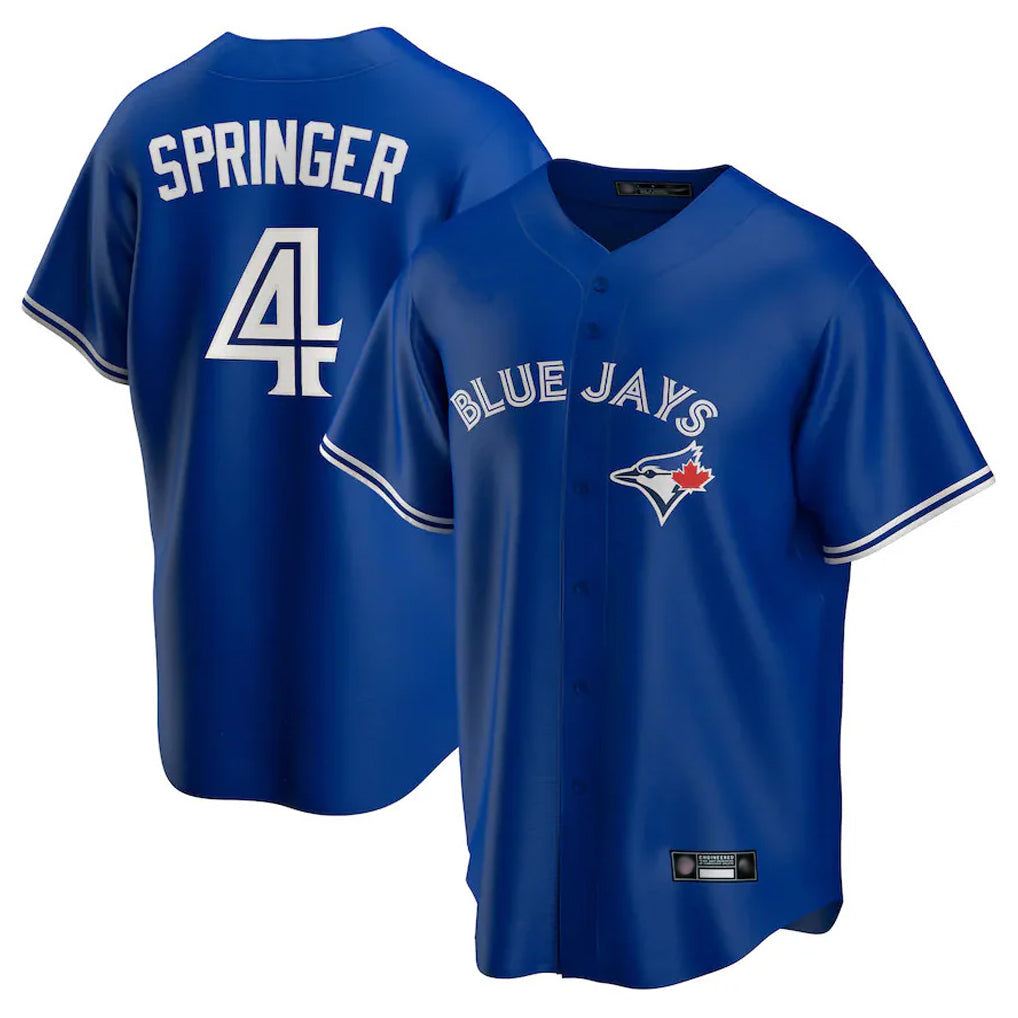 CAdoa T.Blue Jays #4 George Springer Player Royal Game Stitched Jerseys