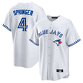 CAdoa T.Blue Jays #4 George Springer Player White Home Game Stitched Jerseys