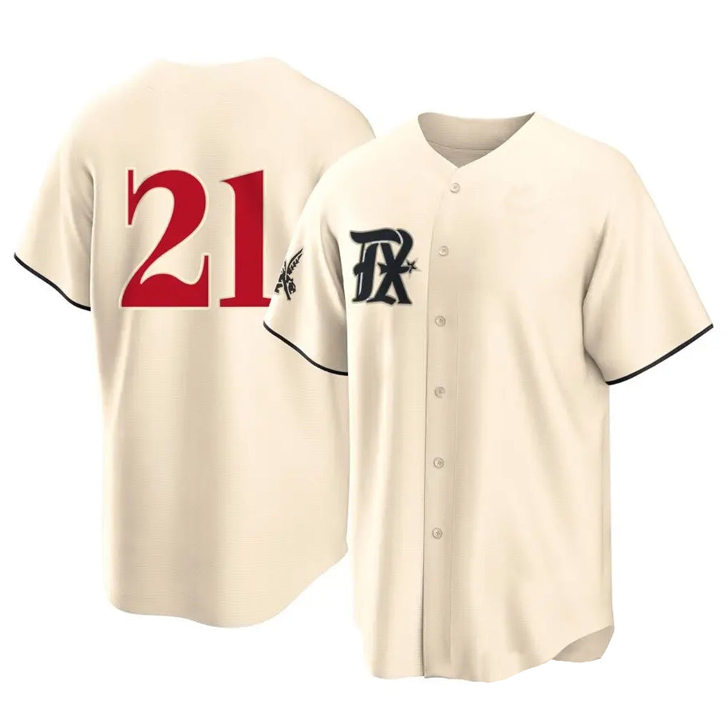 CAdoa T.Rangers #21 Jake Burger Player Cream City Connect Limited Stitched Jerseys