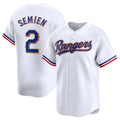 CAdoa T.Rangers #2 Marcus Semien Player Gold Collection Limited White Stitched Jerseys