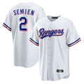 CAdoa T.Rangers #2 Marcus Semien Player White Replica Game Stitched Jerseys