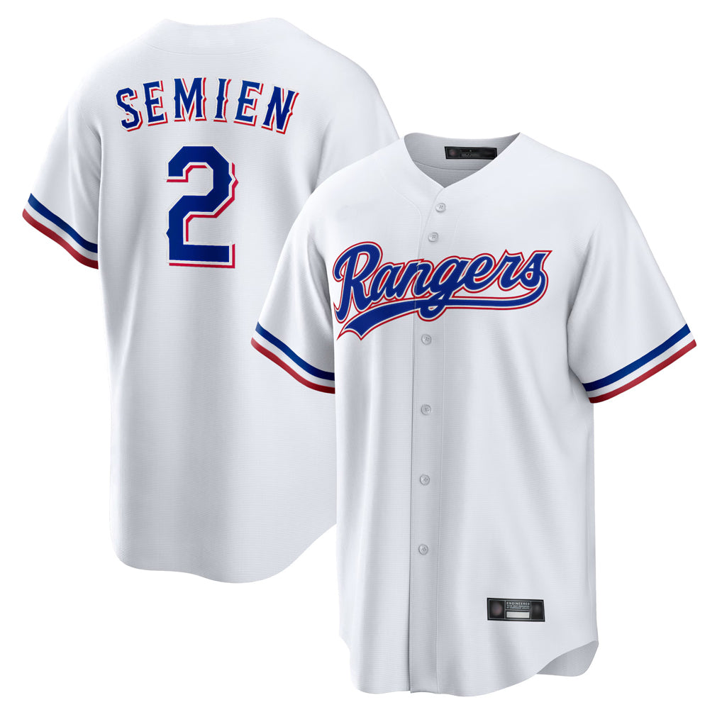 CAdoa T.Rangers #2 Marcus Semien Player White Replica Game Stitched Jerseys