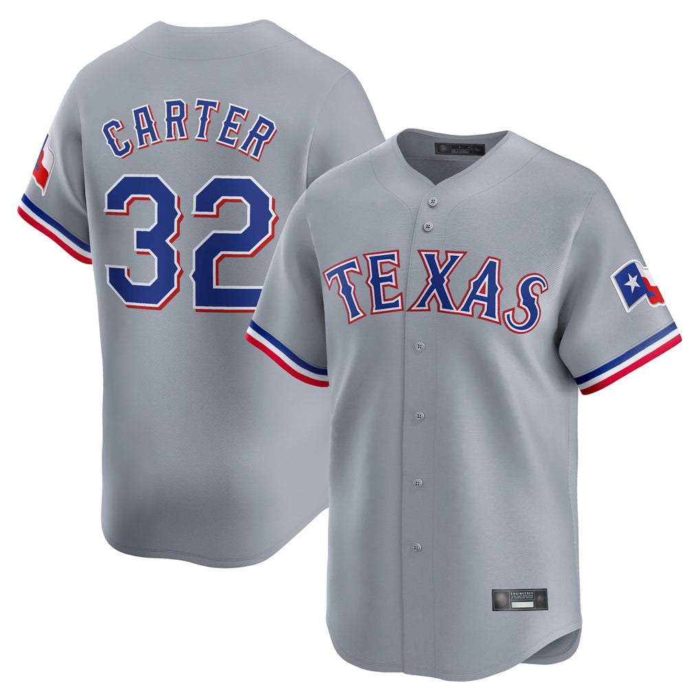 CAdoa T.Rangers #32 Evan Carter Player Gray Home Limited Stitched Jerseys
