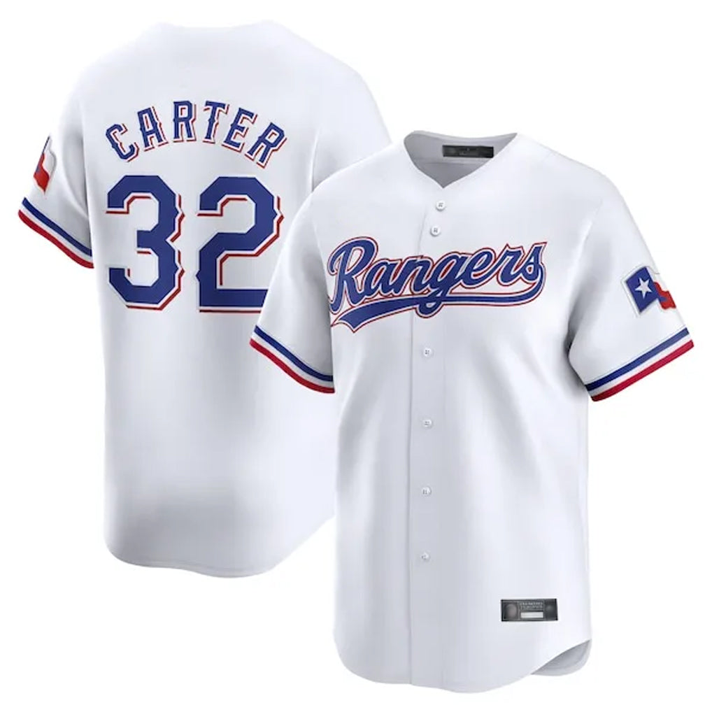 CAdoa T.Rangers #32 Evan Carter Player White Home Limited Stitched Jerseys