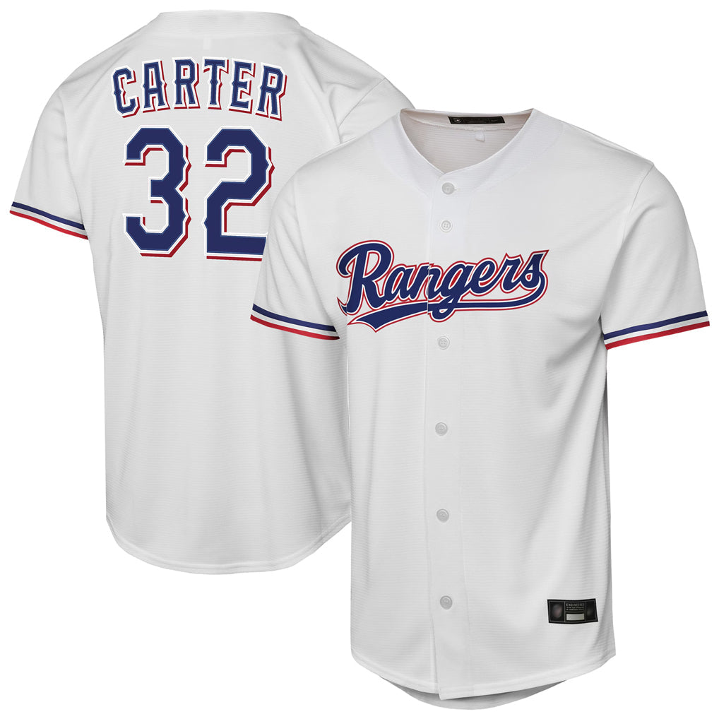 CAdoa T.Rangers #32 Evan Carter Player White Home Replica Stitched Jerseys