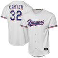 CAdoa T.Rangers #32 Evan Carter Player White Home Replica Stitched Jerseys