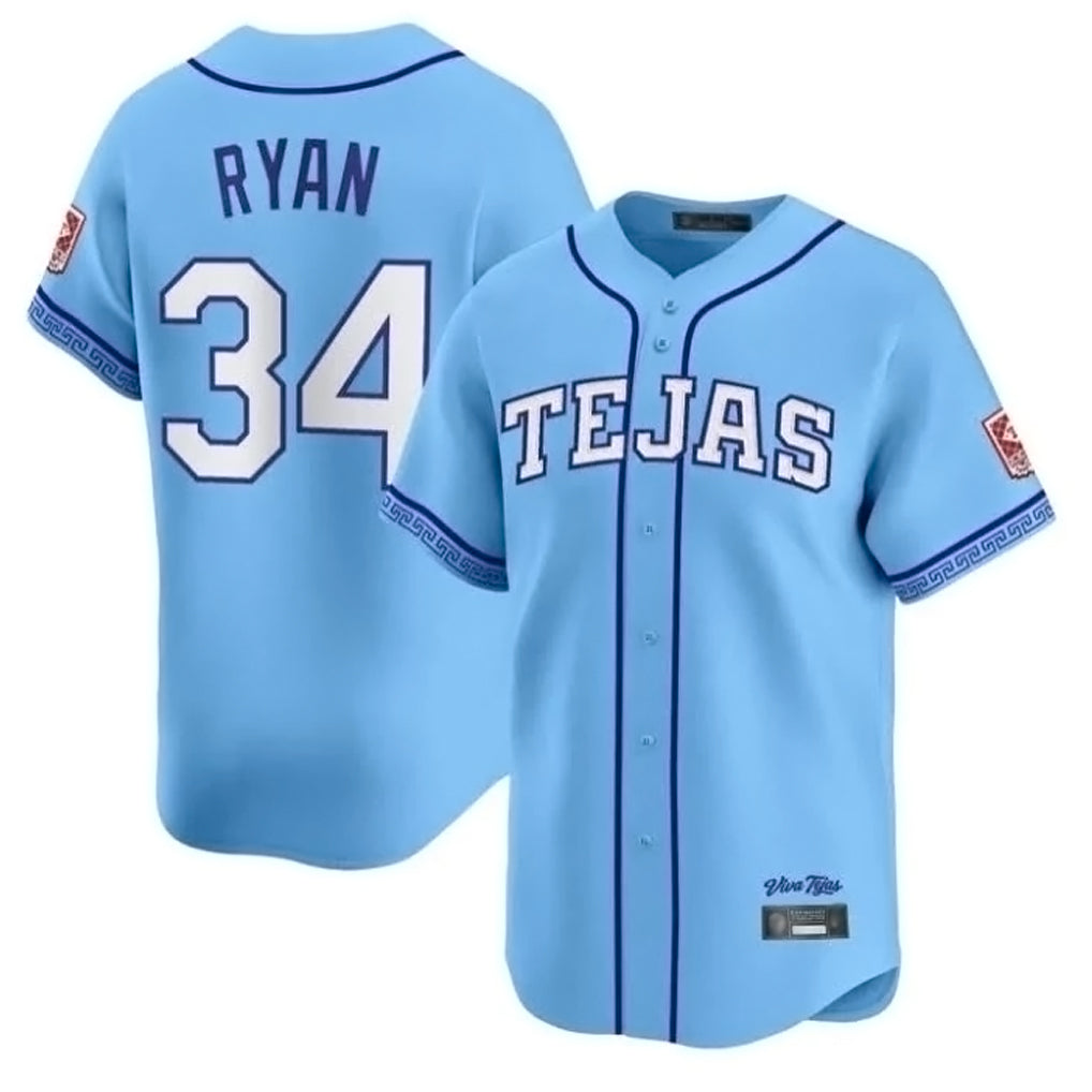 CAdoa T.Rangers #34 Nolan Ryan Player Blue 2026 City Connect Premier Stitched Jerseys