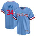 CAdoa T.Rangers #34 Nolan Ryan Player Light Blue Cooperstown Collection Limited Stitched Jerseys