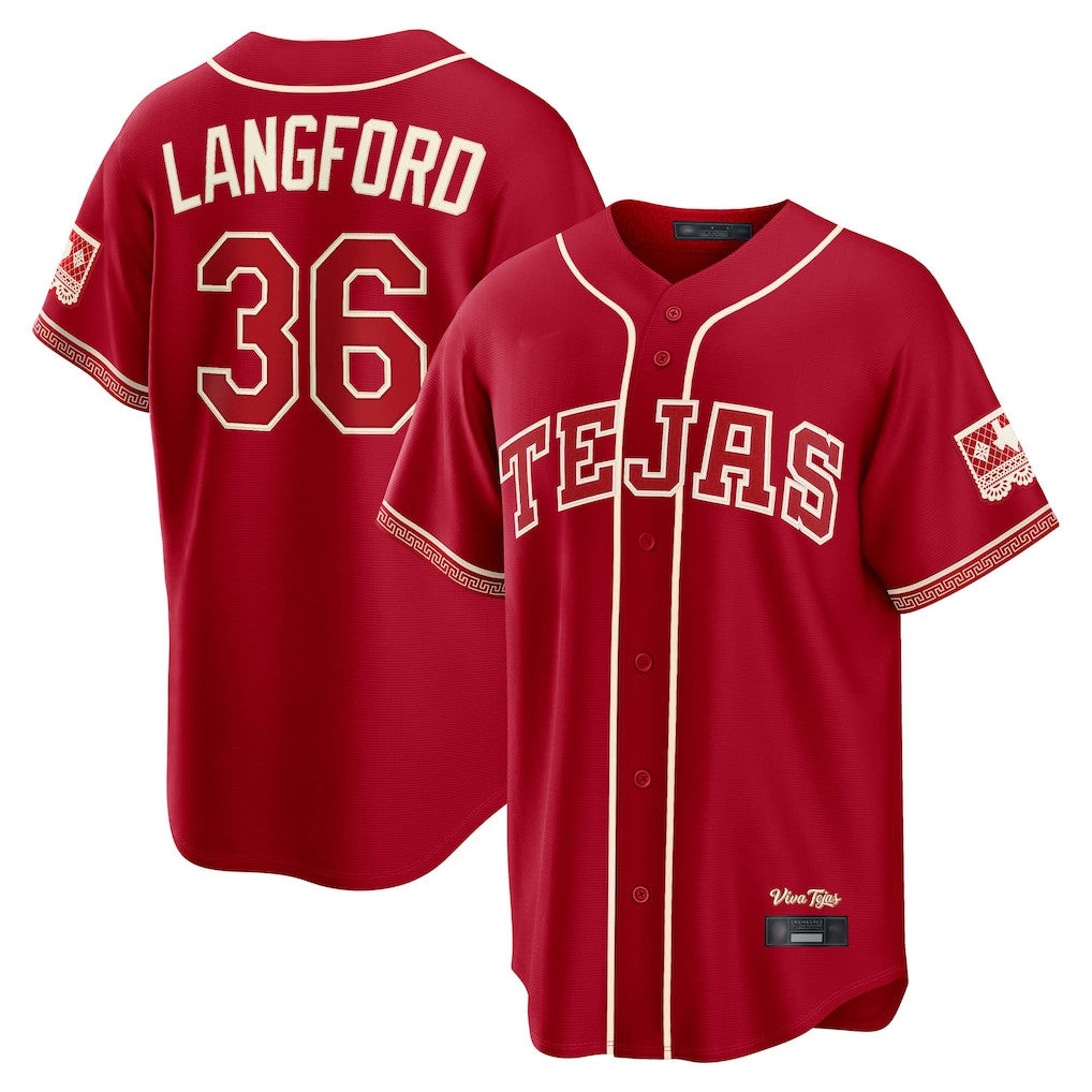CAdoa T.Rangers #36 Wyatt Langford Player Red 2026 City Connect Limited Stitched Jerseys