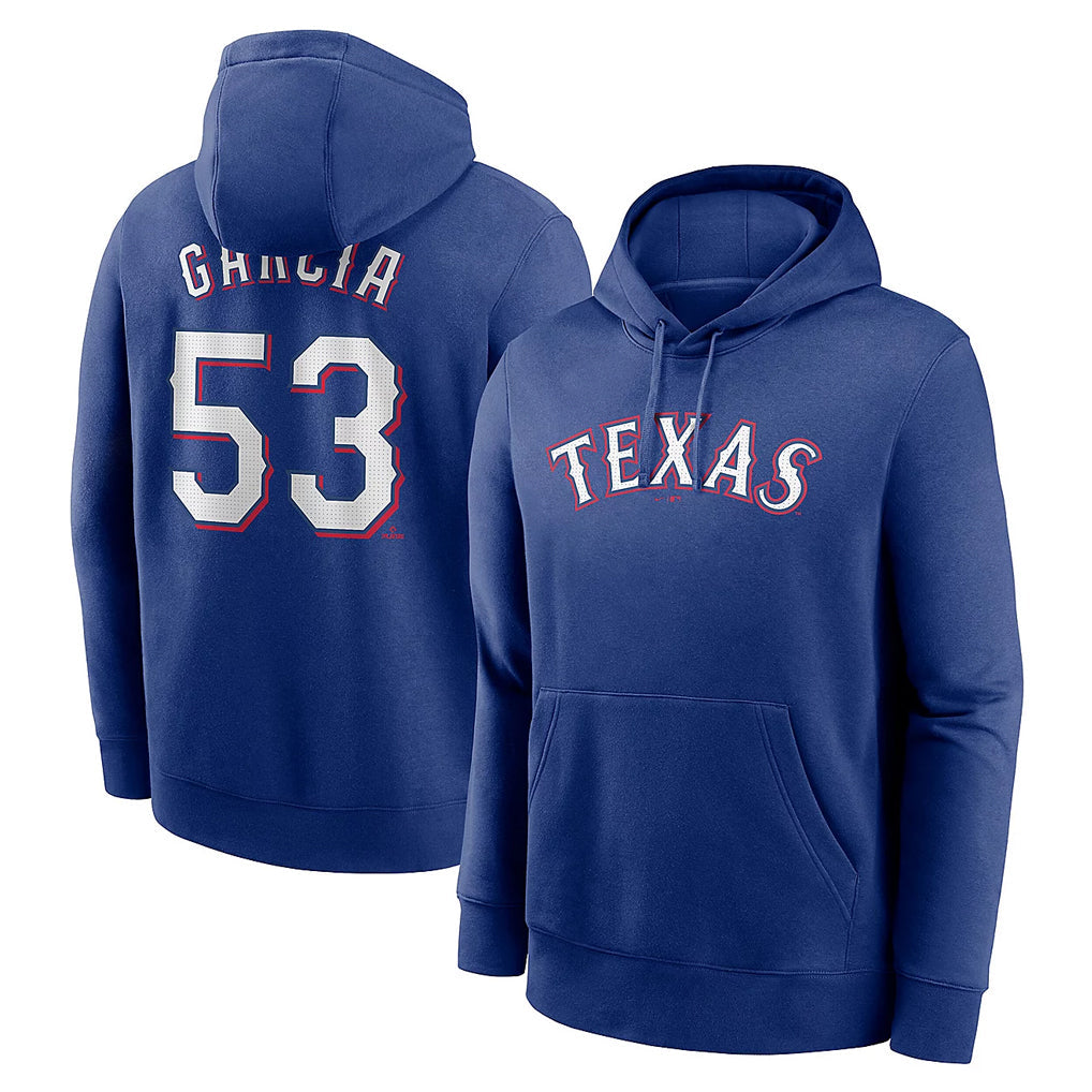 CAdoa T.Rangers #53 Adolis Garcia Player Royal Pullover Hoodie Stitched Jerseys