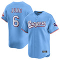 CAdoa T.Rangers #6 Josh Jung Player Light Blue Limited Home Stitched Jerseys