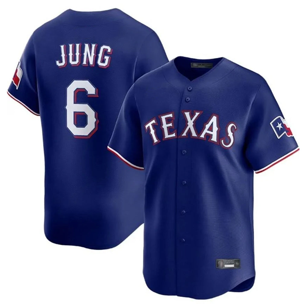 CAdoa T.Rangers #6 Josh Jung Player Royal Home Limited Stitched Jerseys