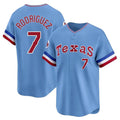 CAdoa T.Rangers #7 Ivan Rodriguez Player Light Blue Cooperstown Collection Limited Stitched Jerseys