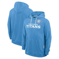 CAdoa T.Titans Light Blue LOGO Pullover Hoodies Home Game Blank Player Stitched Jerseys