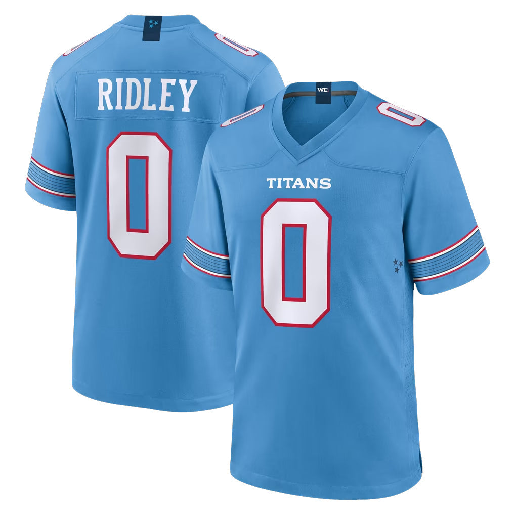 CAdoa T.Titans #0 Calvin Ridley Player Light Blue 2026 Game Home Stitched Jerseys