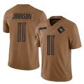CAdoa T.Titans #11 Jermaine Johnson II Player Brown Limited Salute to Service Home Game Stitched Jerseys