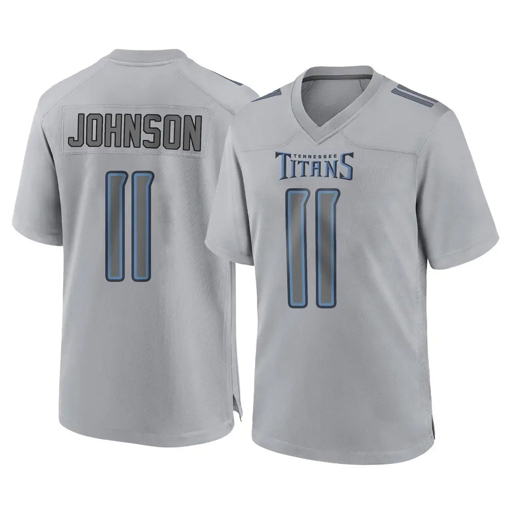 CAdoa T.Titans #11 Jermaine Johnson II Player Gray Atmosphere Fashion Home Game Stitched Jerseys