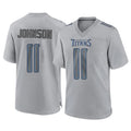 CAdoa T.Titans #11 Jermaine Johnson II Player Gray Atmosphere Fashion Home Game Stitched Jerseys
