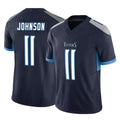 CAdoa T.Titans #11 Jermaine Johnson II Player Navy Limited Vapor F.U.S.E. Home Game Stitched Jerseys