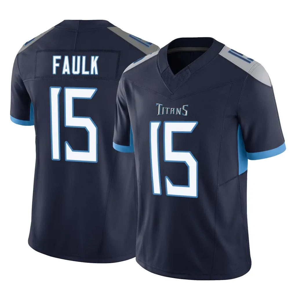 CAdoa T.Titans #15 Keldric Faulk Player Navy Limited Vapor F.U.S.E. Home Game Stitched Jerseys