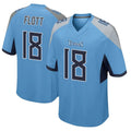 CAdoa T.Titans #18 Cor'Dale Flott Player Light Blue Home Game Stitched Jerseys