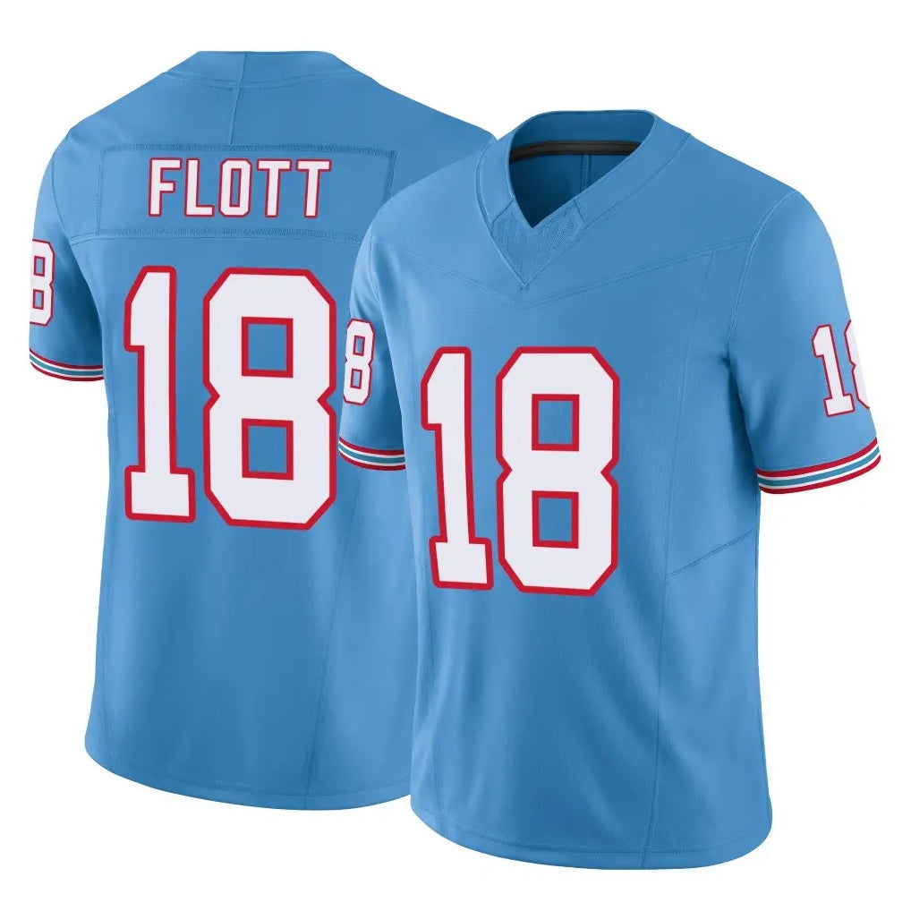 CAdoa T.Titans #18 Cor'Dale Flott Player Light Blue Limited Vapor F.U.S.E. Home Game Stitched Jerseys