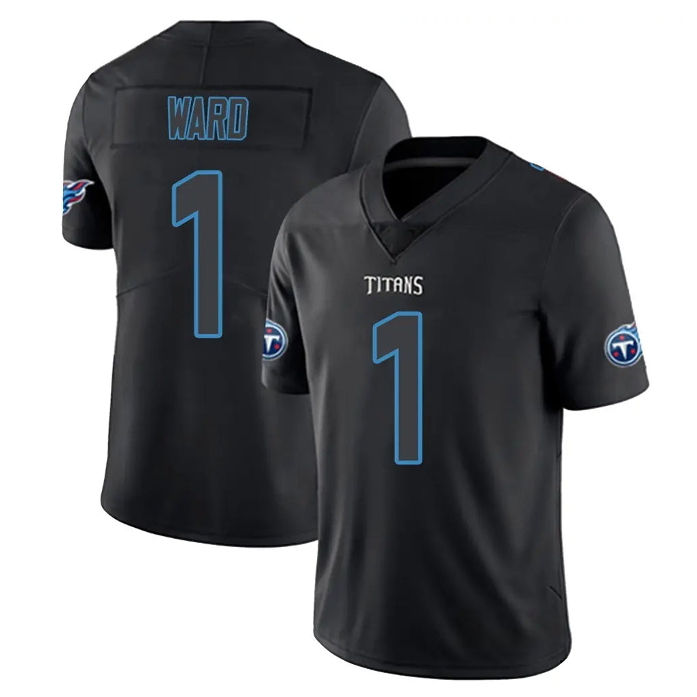 CAdoa T.Titans #1 Cameron Ward Player Black Impact Limited Home Game Stitched Jerseys