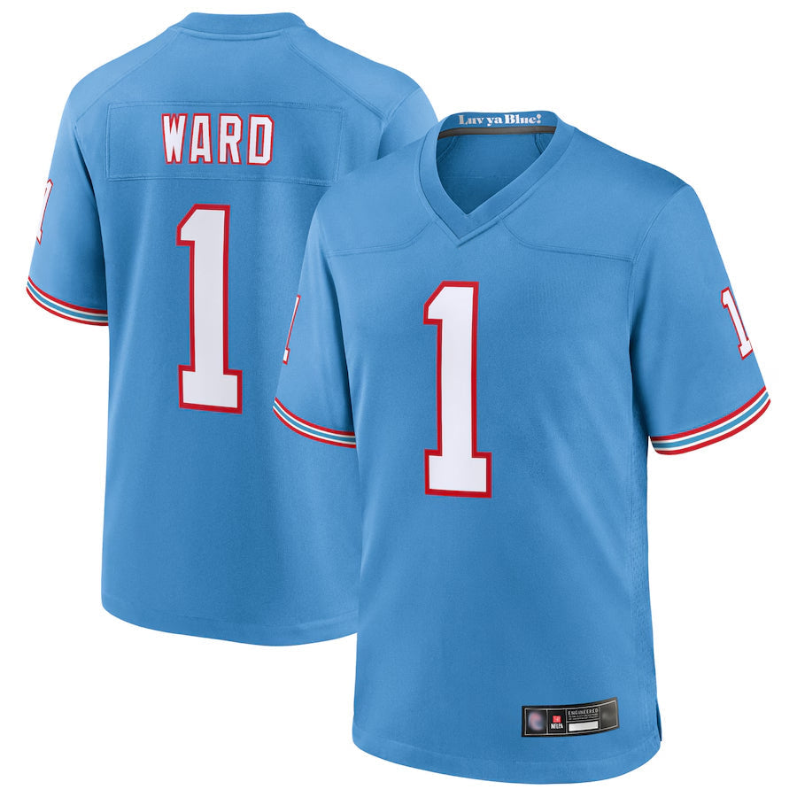 CAdoa T.Titans #1 Cameron Ward Player Light Blue Replica Limited Game Stitched Jerseys
