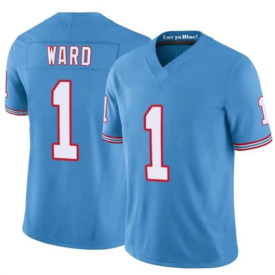 CAdoa T.Titans #1 Cameron Ward Player Light Blue Vapor F.U.S.E. Limited Stitched Jerseys