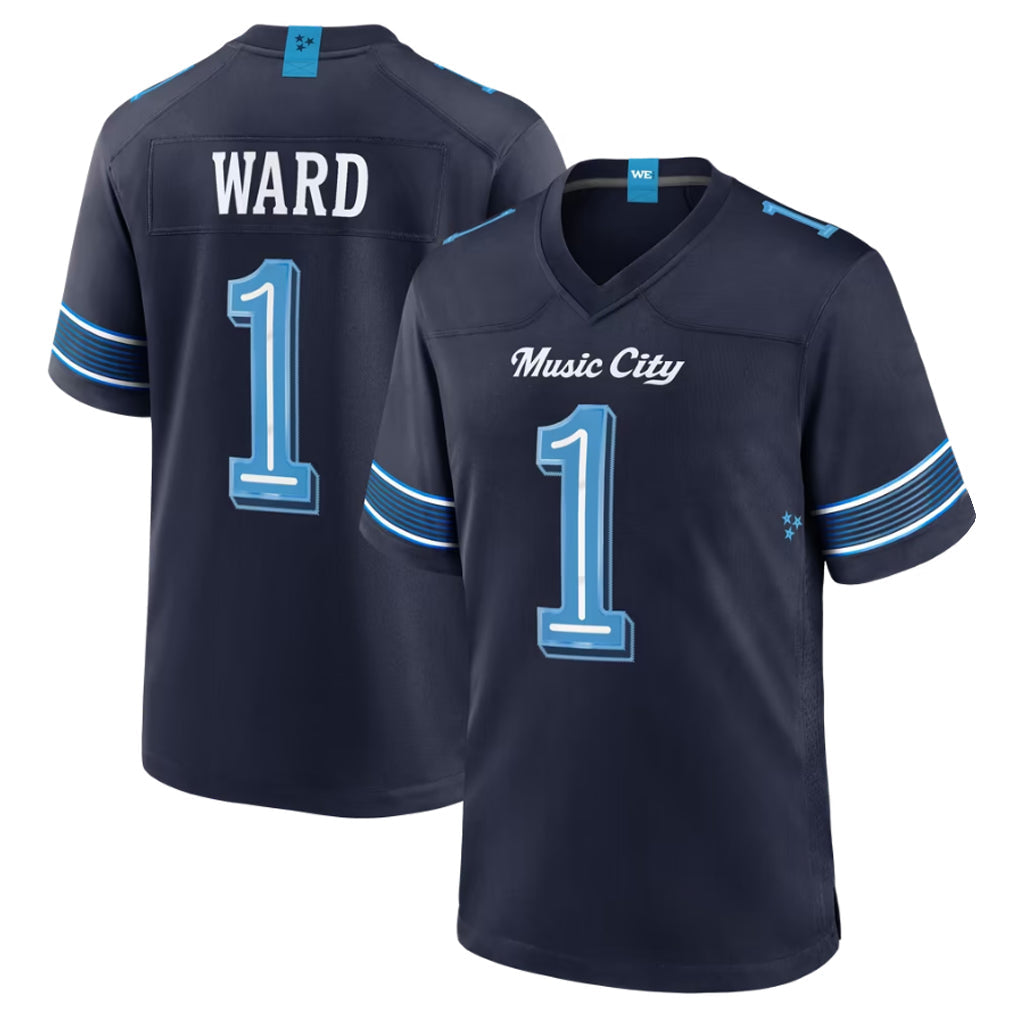 CAdoa T.Titans #1 Cameron Ward Player Navy 2026 Rivalries Collection Home Game Stitched Jerseys