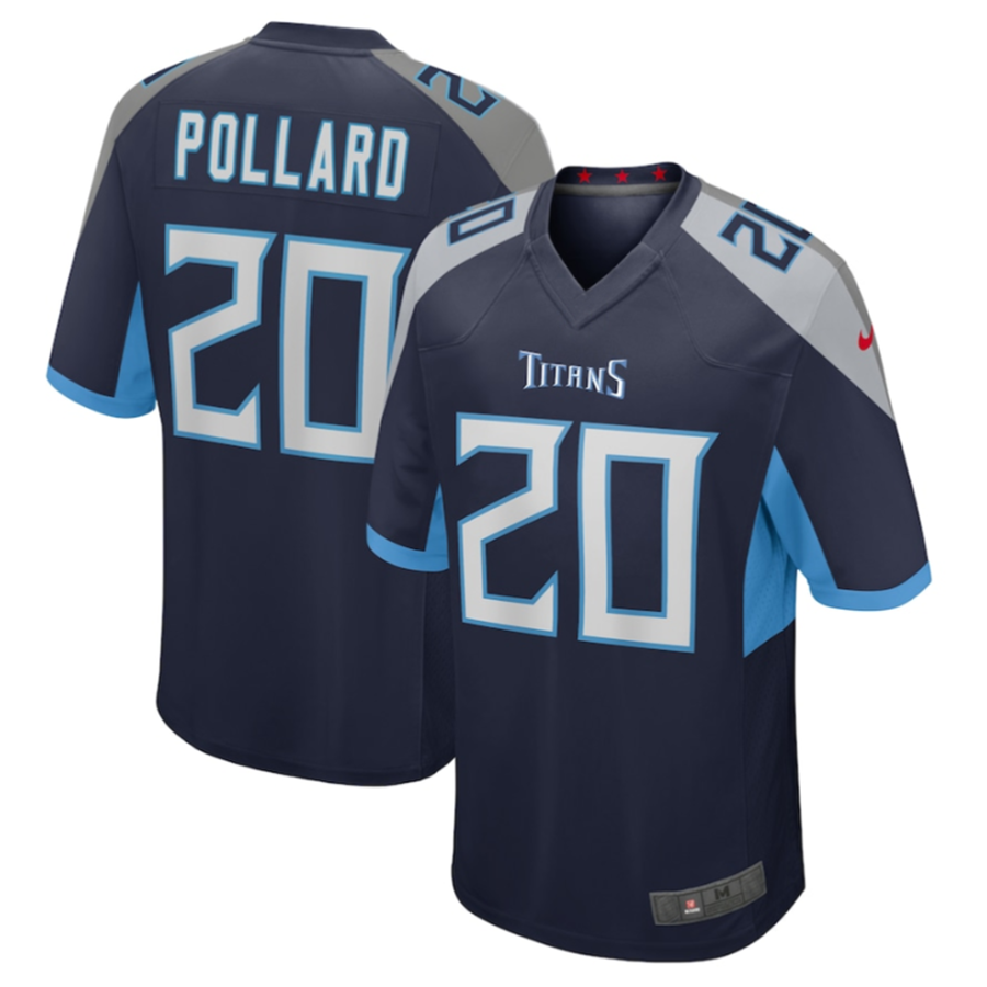 CAdoa T.Titans #20 Tony Pollard Navy Game Player Jersey Stitched Jerseys