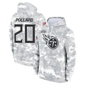 CAdoa T.Titans #20 Tony Pollard Player Arctic Camo Salute To Service Hoodies Game Stitched Jerseys