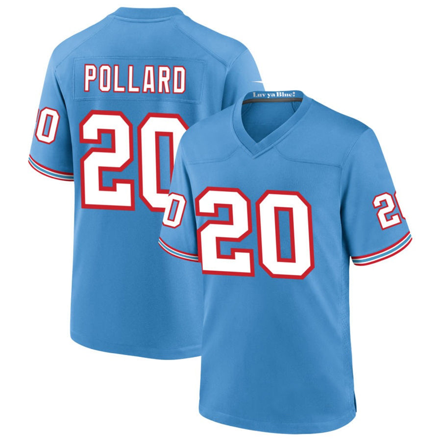 CAdoa T.Titans #20 Tony Pollard Player Light Blue Throwback Alternate Game Stitched Jerseys