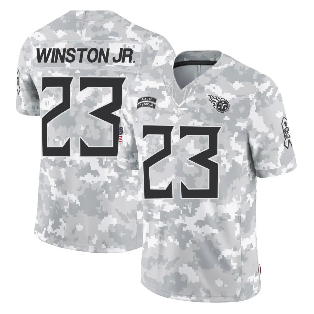 CAdoa T.Titans #23 Kevin Winston Jr. Player Arctic Camo Limited Salute to Service Home Game Stitched Jerseys
