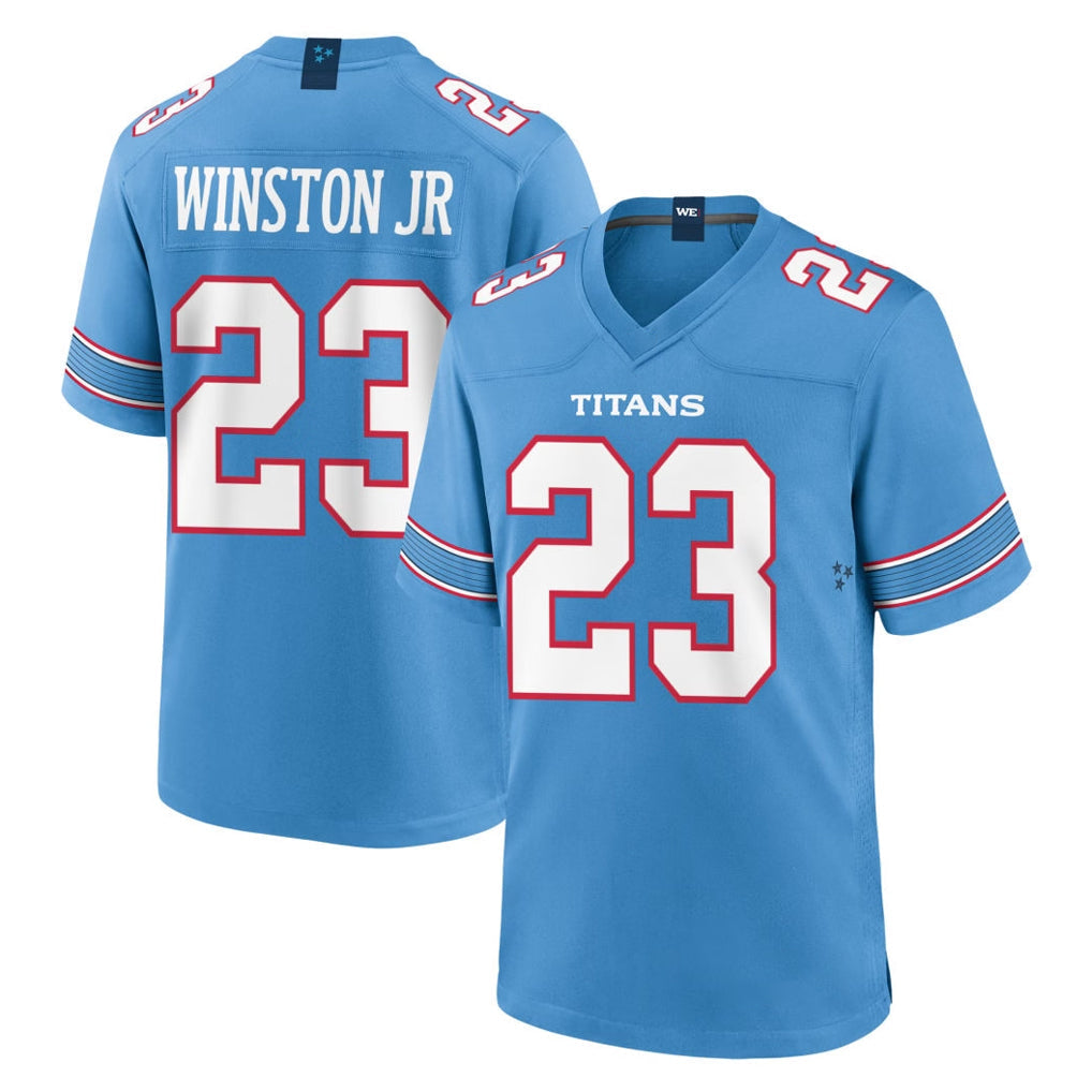 CAdoa T.Titans #23 Kevin Winston Jr. Player Light Blue 2026 Game Home Stitched Jerseys