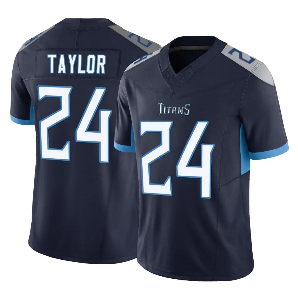 CAdoa T.Titans #24 Alontae Taylor Player Navy Limited Vapor F.U.S.E. Home Game Stitched Jerseys