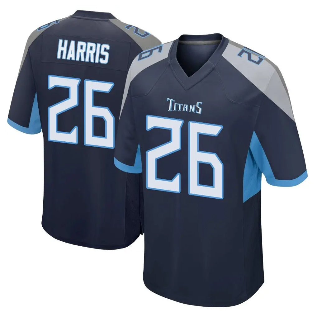 CAdoa T.Titans #26 Marcus Harris Player Navy Home Game Stitched Jerseys