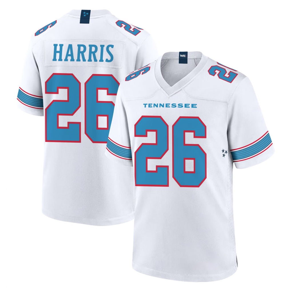CAdoa T.Titans #26 Marcus Harris Player White 2026 Game Home Stitched Jerseys