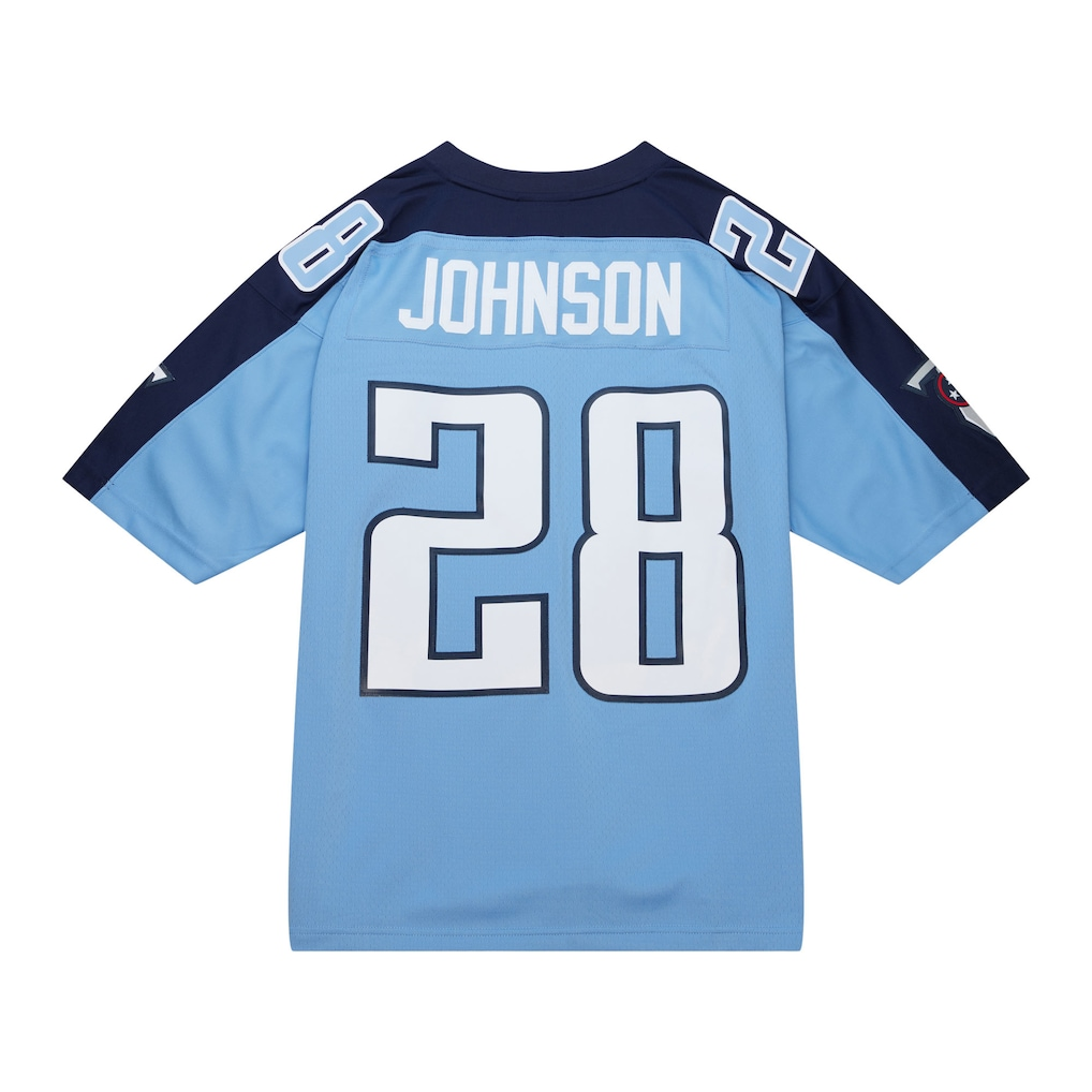 CAdoa T.Titans #28 Chris Johnson Mitchell & Ness Light Blue Legacy Replica Jersey Stitched Puhic Game Jerseys