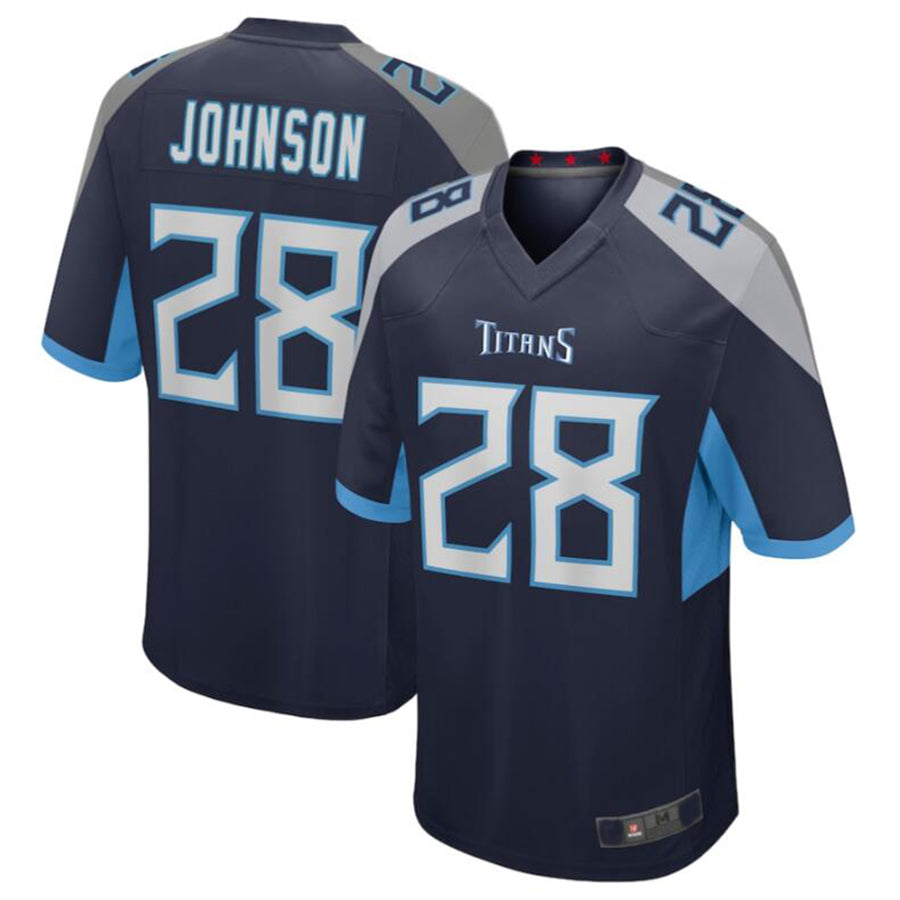 CAdoa T.Titans #28 Chris Johnson Navy Retired Player Game Jersey American Stitched Football Jerseys