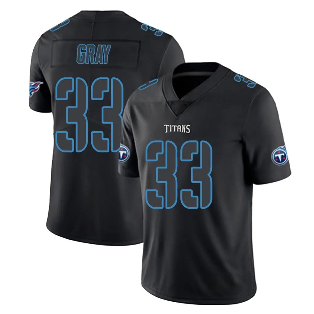 CAdoa T.Titans #33 Cedric Gray Player Black Impact Limited Home Game Stitched Jerseys