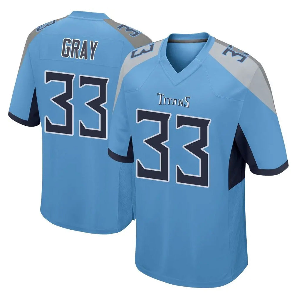 CAdoa T.Titans #33 Cedric Gray Player Light Blue Home Game Stitched Jerseys