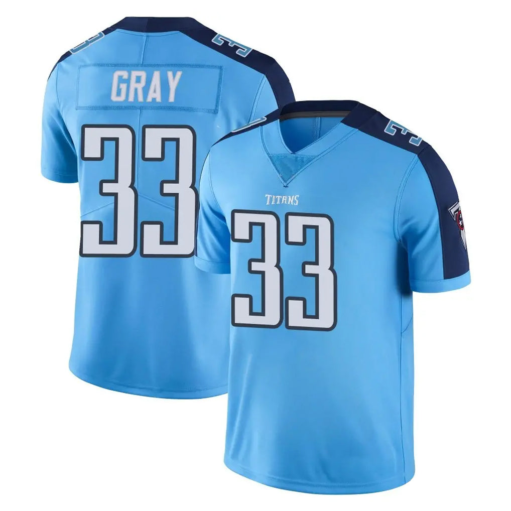 CAdoa T.Titans #33 Cedric Gray Player Light Blue Limited Color Rush Home Game Stitched Jerseys
