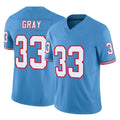 CAdoa T.Titans #33 Cedric Gray Player Light Blue Limited Vapor F.U.S.E. Home Game Stitched Jerseys
