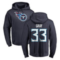 CAdoa T.Titans #33 Cedric Gray Player Navy Logo Pullover Hoodies Home Game Stitched Jerseys