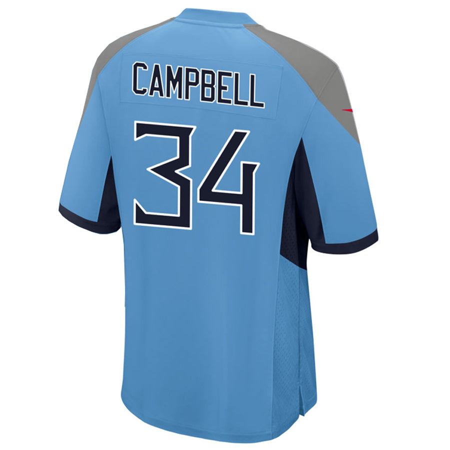 CAdoa T.T.Titans #34 Earl Campbell Player Light Blue Home Game Football Jerseys