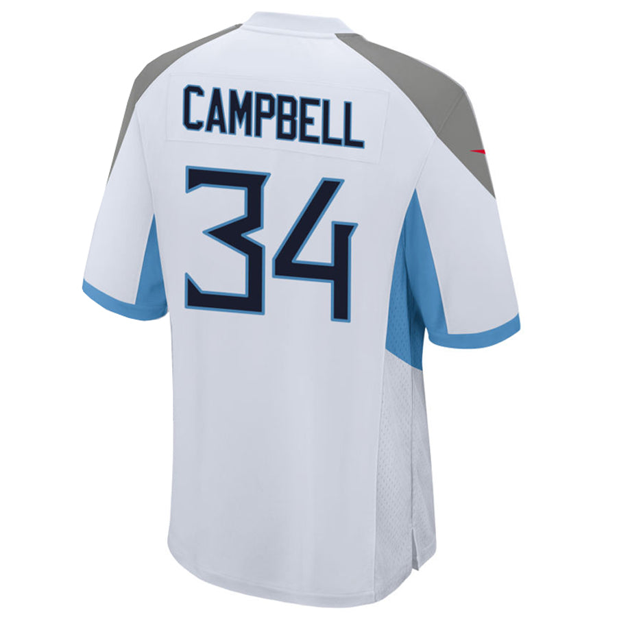 CAdoa T.Titans #34 Earl Campbell Player White Home Game Football Jerseys