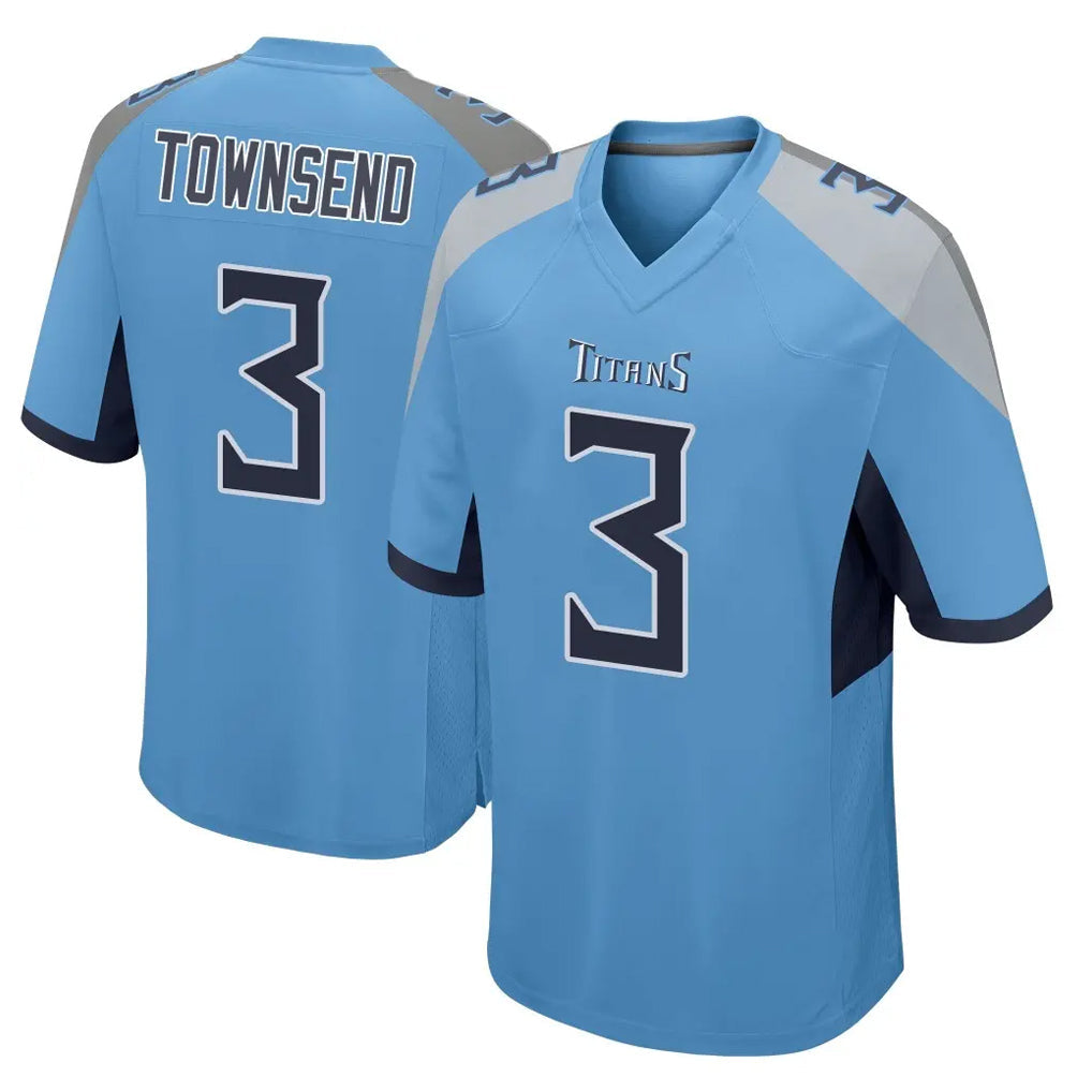 CAdoa T.Titans #3 Tommy Townsend Player Light Blue Home Game Stitched Jerseys